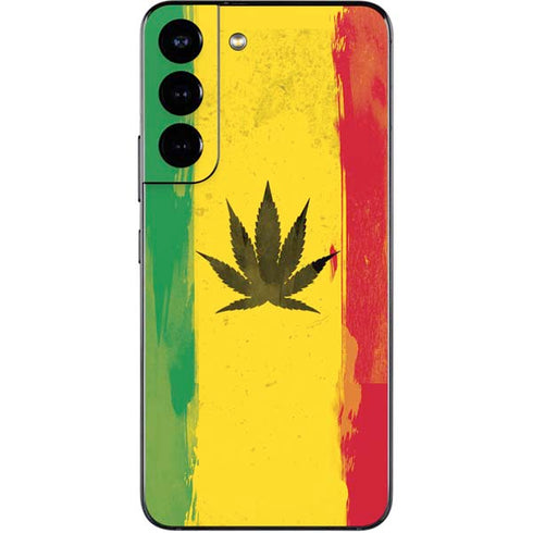 Marijuana Rasta Distressed Galaxy S22 Skin