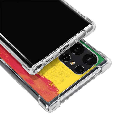 Marijuana Rasta Distressed Galaxy S22 Ultra Clear Case