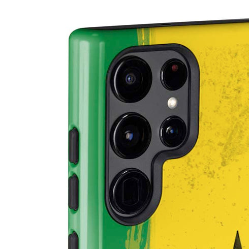 Marijuana Rasta Distressed Galaxy S22 Ultra Pro Case