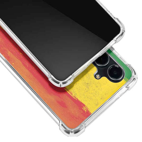 Marijuana Rasta Distressed Galaxy S23 FE Clear Case