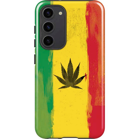 Marijuana Rasta Distressed Galaxy S23 Plus Pro Case