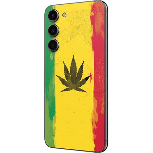 Marijuana Rasta Distressed Galaxy S23 Plus Skin