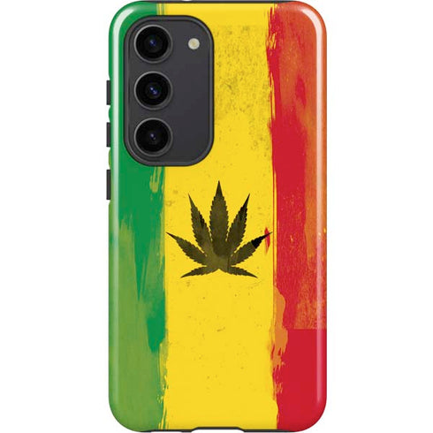 Marijuana Rasta Distressed Galaxy S23 Pro Case