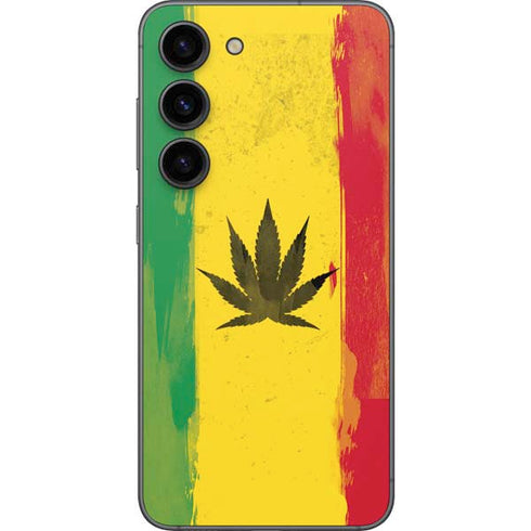 Marijuana Rasta Distressed Galaxy S23 Skin