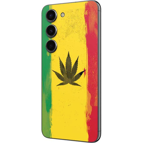 Marijuana Rasta Distressed Galaxy S23 Skin