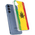 Marijuana Rasta Distressed Galaxy S24 Clear Case