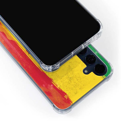 Marijuana Rasta Distressed Galaxy S24 Clear Case