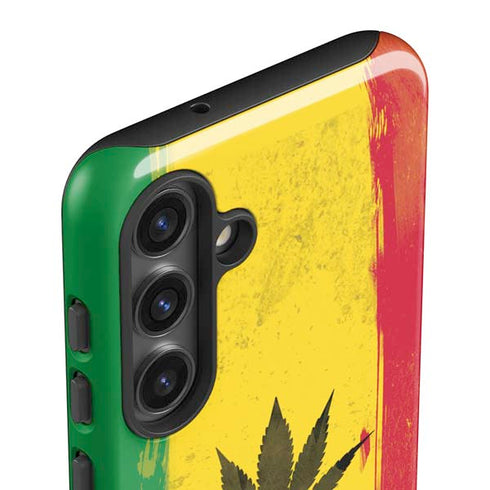 Marijuana Rasta Distressed Galaxy S24 Plus Impact Case