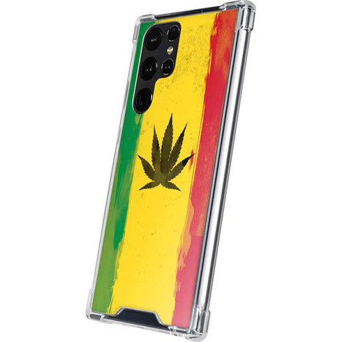 Marijuana Rasta Distressed Galaxy S24 Ultra Clear Case