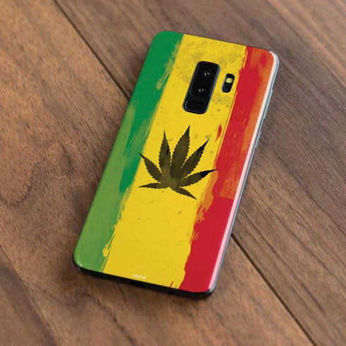 Marijuana Rasta Distressed Galaxy S9 Plus Skin