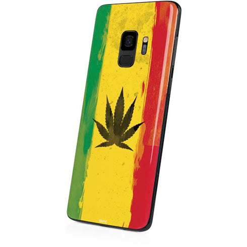 Marijuana Rasta Distressed Galaxy S9 Skin