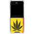 Marijuana Rasta Distressed Galaxy Z Flip5 5G Clear Case