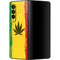 Marijuana Rasta Distressed Galaxy Z Fold3 5G Skin