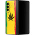 Marijuana Rasta Distressed Galaxy Z Fold3 5G Skin
