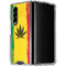 Marijuana Rasta Distressed Galaxy Z Fold4 5G Clear Case