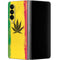 Marijuana Rasta Distressed Galaxy Z Fold4 5G Skin