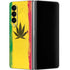 Marijuana Rasta Distressed Galaxy Z Fold4 5G Skin