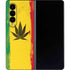 Marijuana Rasta Distressed Galaxy Z Fold4 5G Skin