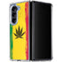 Marijuana Rasta Distressed Galaxy Z Fold5 5G Clear Case