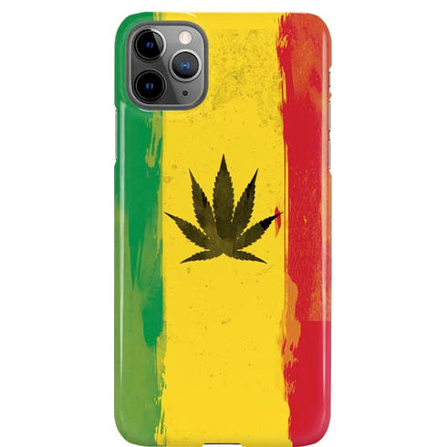 Marijuana Rasta Distressed iPhone 11 Pro Max Lite Case
