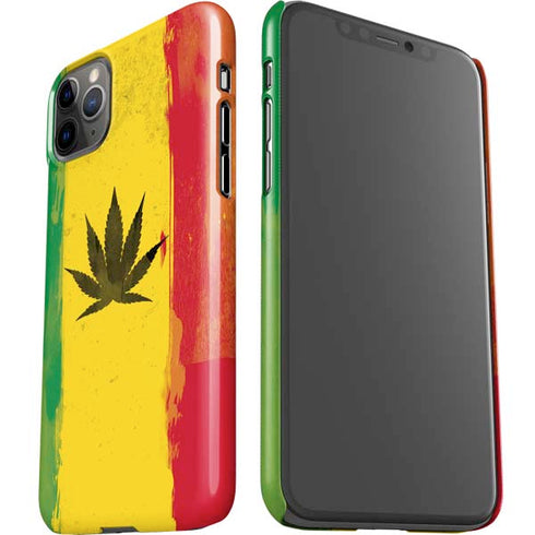 Marijuana Rasta Distressed iPhone 11 Pro Max Lite Case