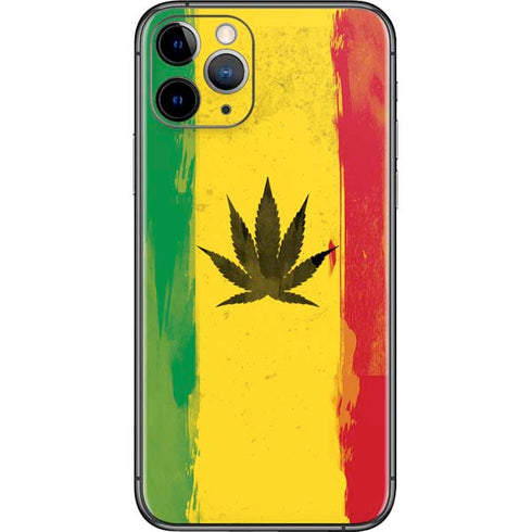 Marijuana Rasta Distressed iPhone 11 Pro Skin