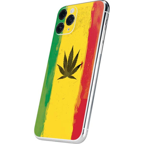Marijuana Rasta Distressed iPhone 11 Pro Skin