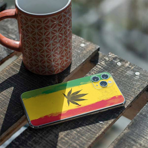 Marijuana Rasta Distressed iPhone 11 Pro Skin