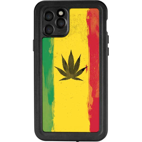 Marijuana Rasta Distressed iPhone 11 Pro Waterproof Case