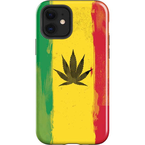 Marijuana Rasta Distressed iPhone 12 Impact Case