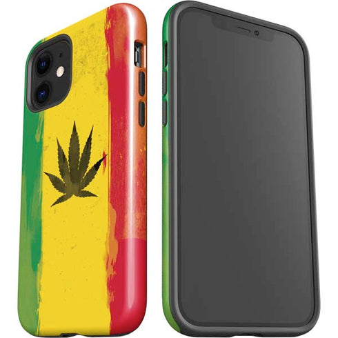 Marijuana Rasta Distressed iPhone 12 Impact Case