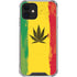 Marijuana Rasta Distressed iPhone 12 Mini Clear Case