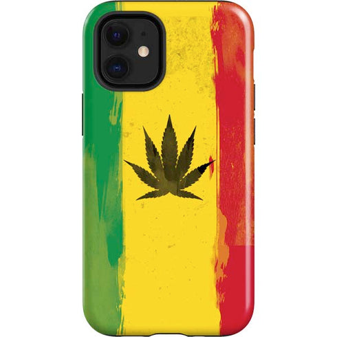 Marijuana Rasta Distressed iPhone 12 Mini Impact Case