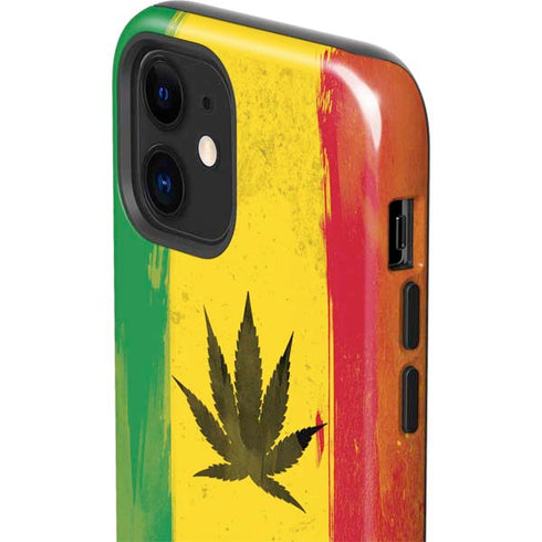Marijuana Rasta Distressed iPhone 12 Mini Impact Case