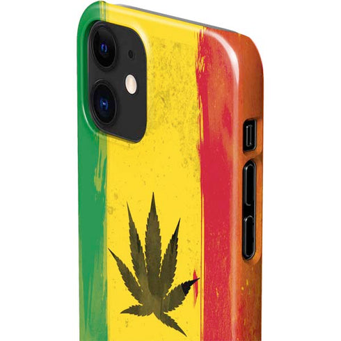 Marijuana Rasta Distressed iPhone 12 Mini Lite Case