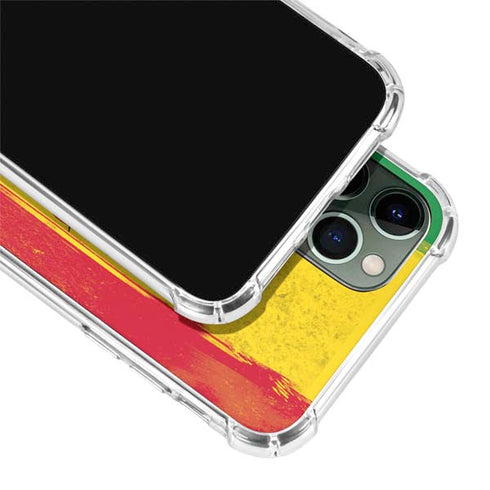 Marijuana Rasta Distressed iPhone 12 Pro Clear Case