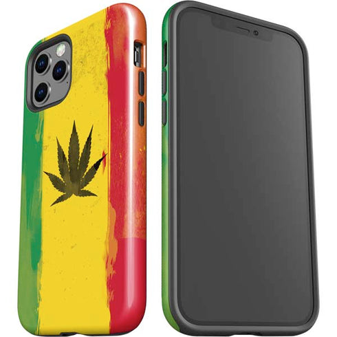 Marijuana Rasta Distressed iPhone 12 Pro Impact Case