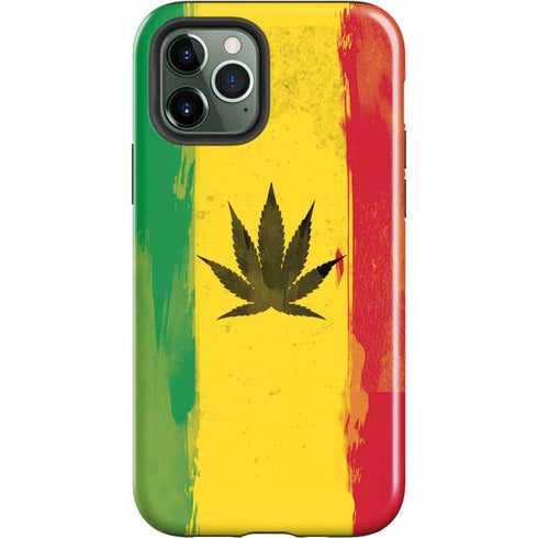 Marijuana Rasta Distressed iPhone 12 Pro Max Impact Case