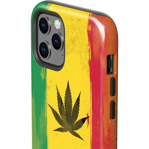 Marijuana Rasta Distressed iPhone 12 Pro Max Impact Case
