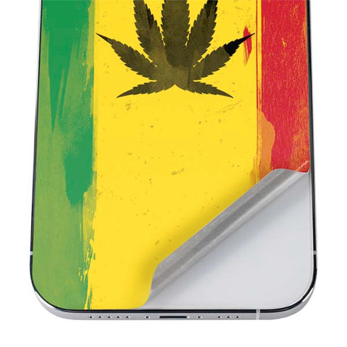 Marijuana Rasta Distressed iPhone 12 Pro Skin