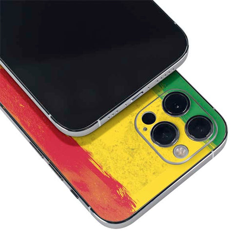 Marijuana Rasta Distressed iPhone 12 Pro Skin