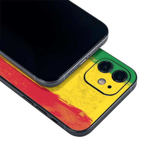 Marijuana Rasta Distressed iPhone 12 Skin