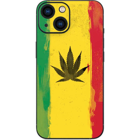 Marijuana Rasta Distressed iPhone 13 Mini Skin