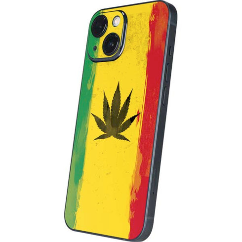 Marijuana Rasta Distressed iPhone 13 Mini Skin