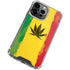 Marijuana Rasta Distressed iPhone 13 Pro Clear Case