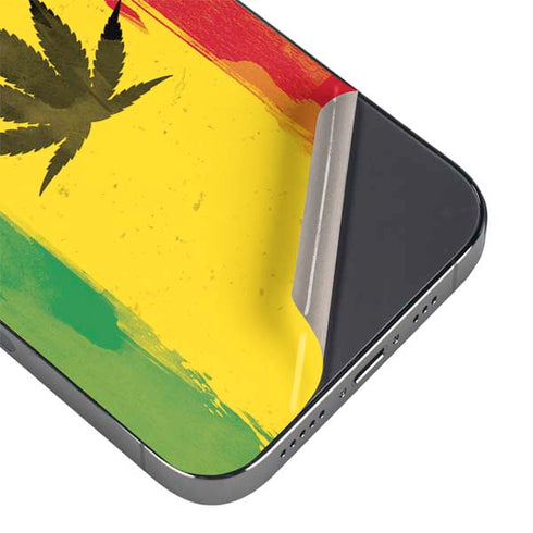 Marijuana Rasta Distressed iPhone 13 Pro Max Skin