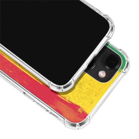 Marijuana Rasta Distressed iPhone 14 Clear Case