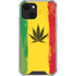 Marijuana Rasta Distressed iPhone 14 Plus Clear Case