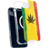 Marijuana Rasta Distressed iPhone 15 Plus MagSafe Case