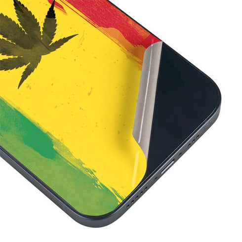 Marijuana Rasta Distressed iPhone 15 Plus Skin
